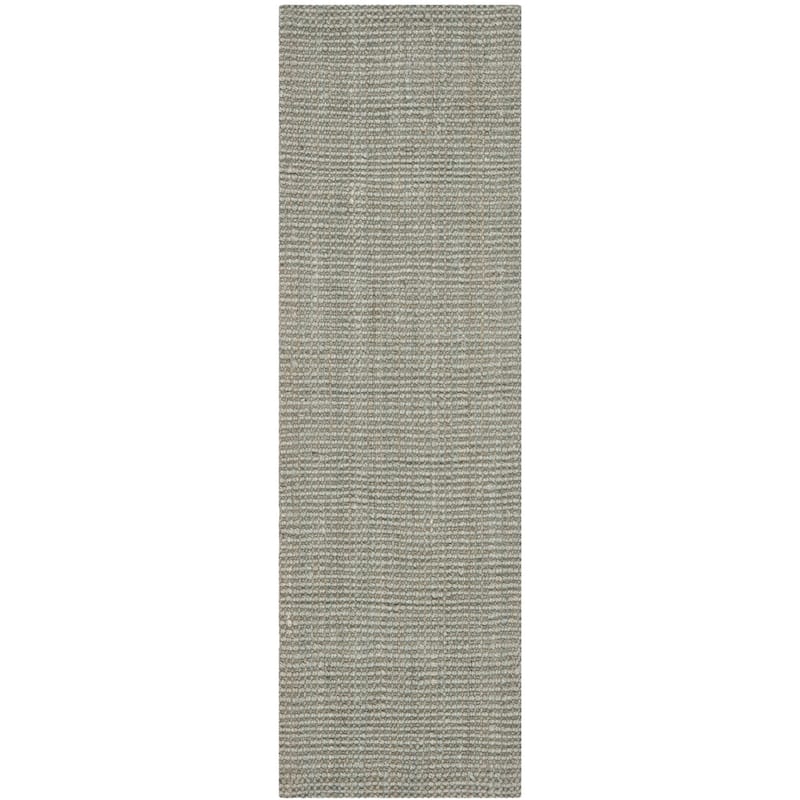 SAFAVIEH Handmade Natural Fiber Leyla Jute Rug - 2'3" x 11' Runner - Green/Grey