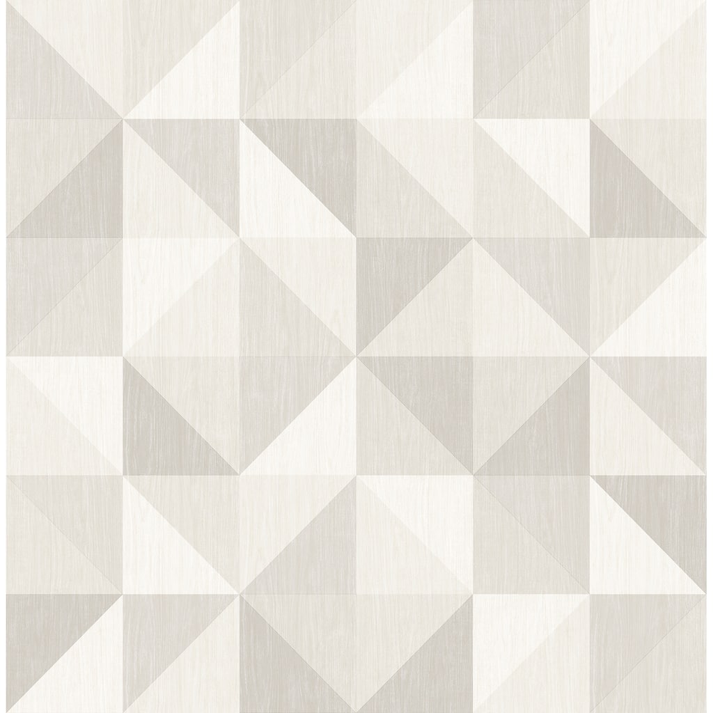 A-Street Prints Puzzle Light Grey Geometric Wallpaper