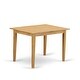 preview thumbnail 4 of 10, East West Furniture 3-Piece Small Kitchen Table Set - a Dining table and Kitchen Chairs - Oak Finish (Seat Type Option)
