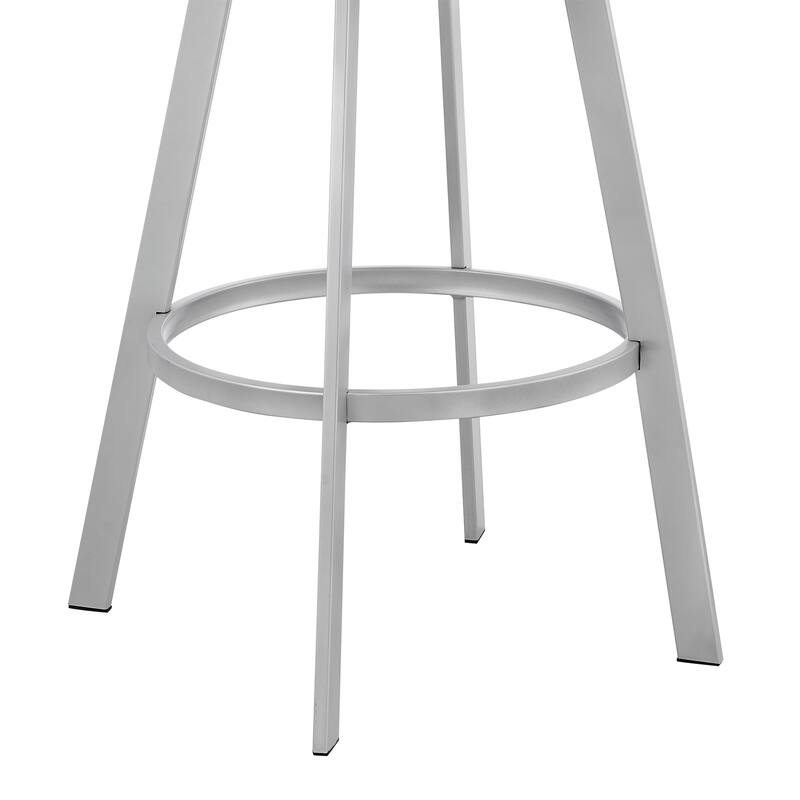 Chelsea Modern Swivel Barstool, Upholstered Counter Height Chair with Metal Frame