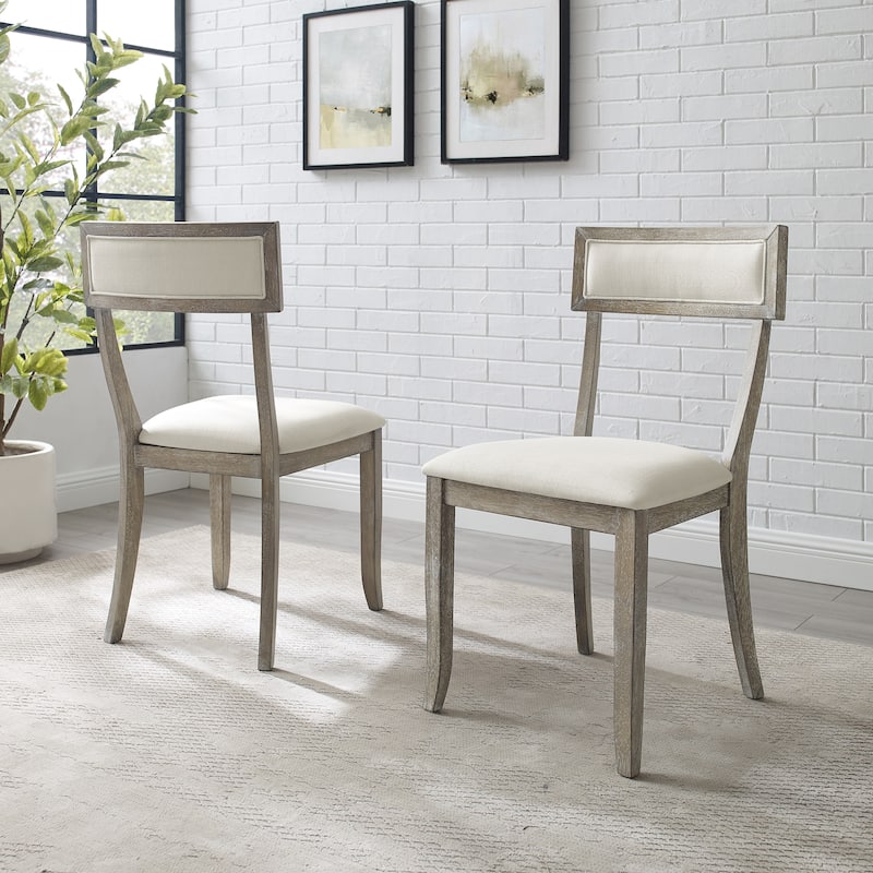 Crosley Alessia Greek Design Curved Dining Chairs (Set of 2) - 19.13 "W x 22 "D x 35.5 "H