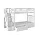 preview thumbnail 2 of 6, Westbrook Twin over Twin Staircase Bunk Bed with 2 Storage Drawers in White