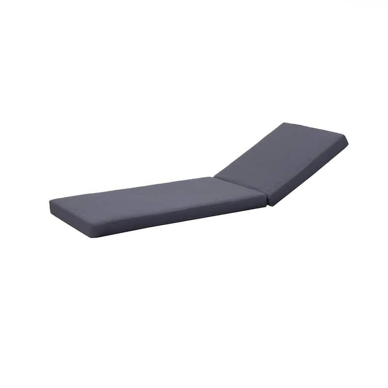 Ian Outdoor Acacia Wood Chaise Lounge with Cushion (Set of 4) by Christopher Knight Home
