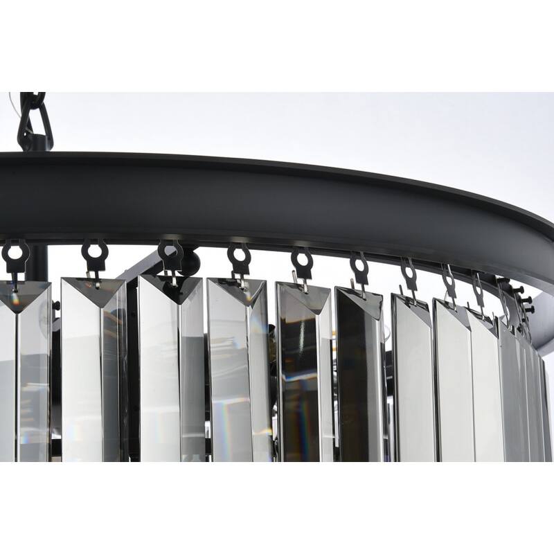 Royce Edge 9-Light Matte Black Chandelier