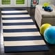 preview thumbnail 2 of 9, SAFAVIEH Handmade Kids Aimy Stripe Wool Rug