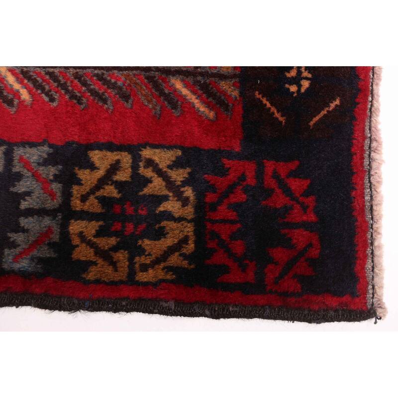 ECARPETGALLERY Hand-knotted Teimani Red Wool Rug - 3'10 x 5'9