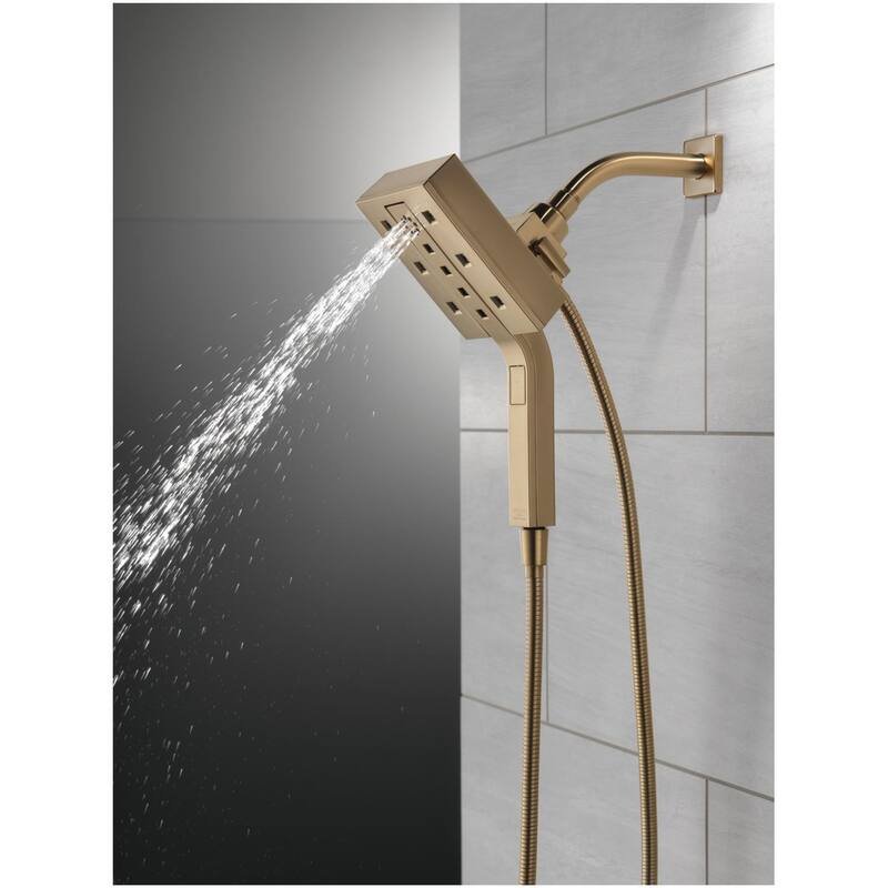 Delta In2ition 2.5 GPM Multi Function Shower Head with H2Okinetic and - Matte Black