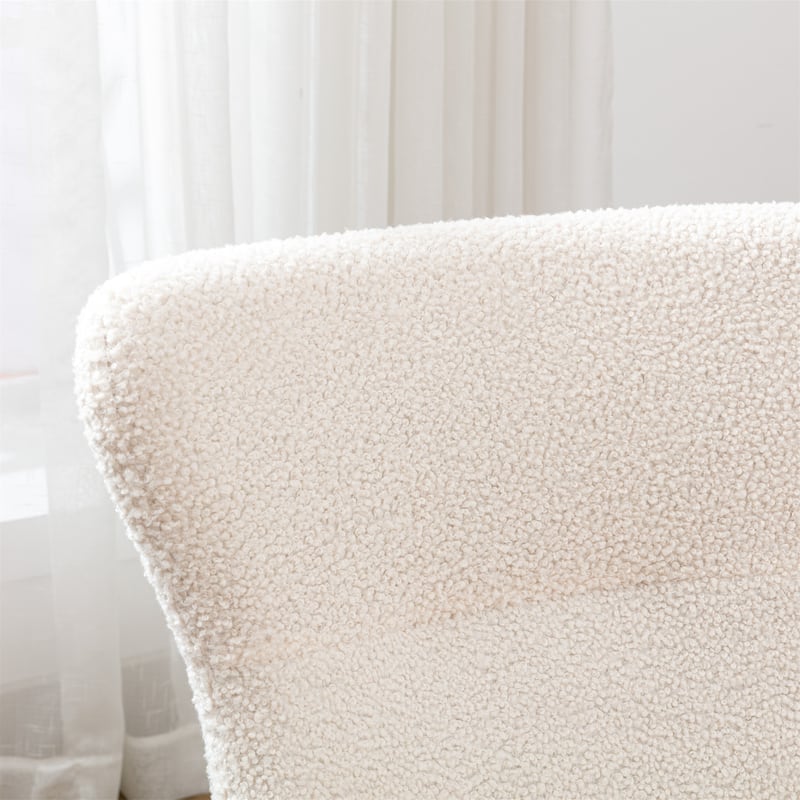 Padded Seat Rocking Chair With High Backrest And Armrests