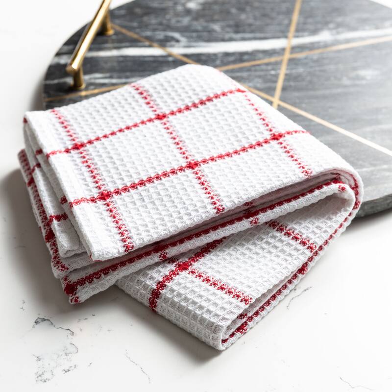 Solo Cotton Kitchen Towel - 18x28 - Set of 12 - RED