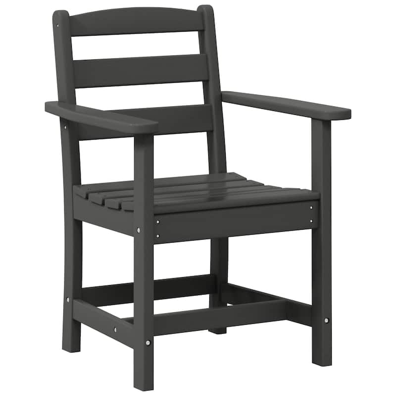 Polytrends Shoreside Patio Dining Arm Chair - Gray