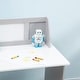 preview thumbnail 9 of 16, Qaba Toddler Table and Chair Set, Kids Writing Desk Homework Table, Gray