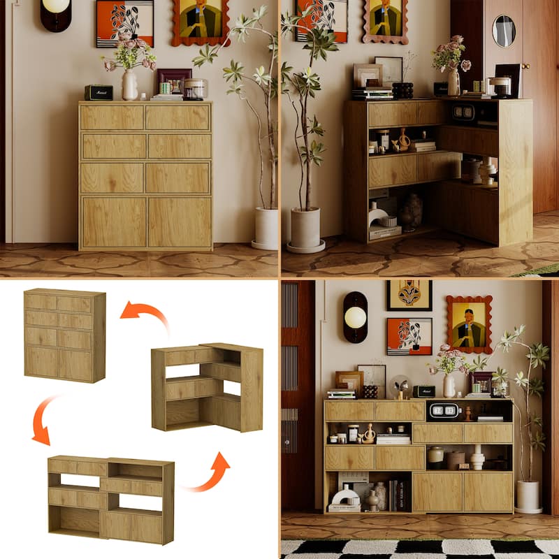 Versatile Wooden Storage Cabinet Side Cabinet