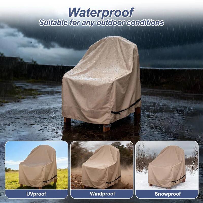 Waterproof & UV-Resistant Heavy-Duty Patio Chair Covers (Set of 2) - All-Weather Protection & Easy to Clean