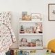preview thumbnail 3 of 15, Danya B. Steiner White 3-Tier Kids Book or Magazine Storage Freestanding Bookcase with Contrasting Wood-Toned Rods
