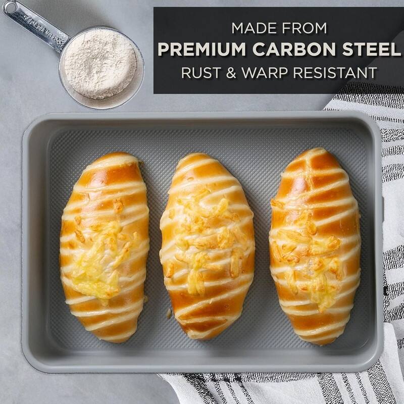 Country Kitchen Nonstick Heavy Duty Stackable Bakeware Set - Durable, Easy Release Baking Set, 6 Pcs