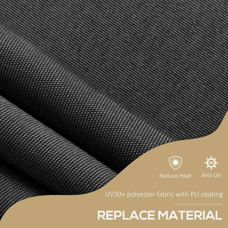 Outsunny 10' x 4' Manual Retractable Awning, Non-Screw Freestanding Patio Sun Shade Shelter