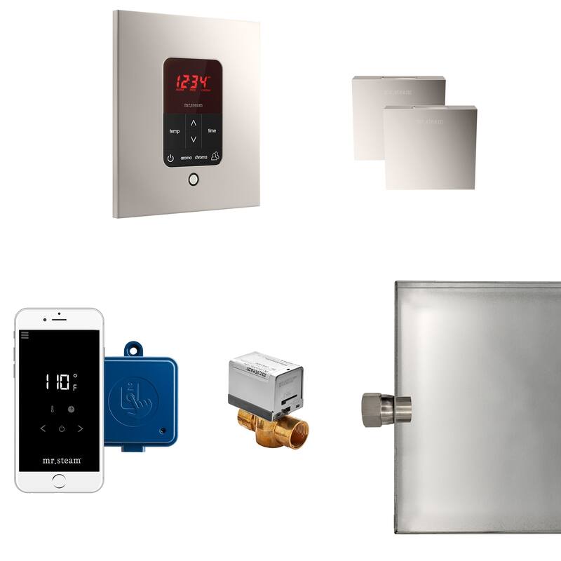 Mr Steam Butler Max Steam Shower Package - Less Generator - Polished Nickel
