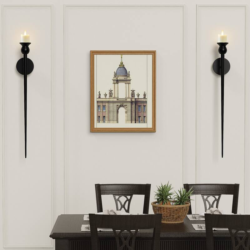 32" Candle Wall Sconce with Battery Operated Candles -Set of 2