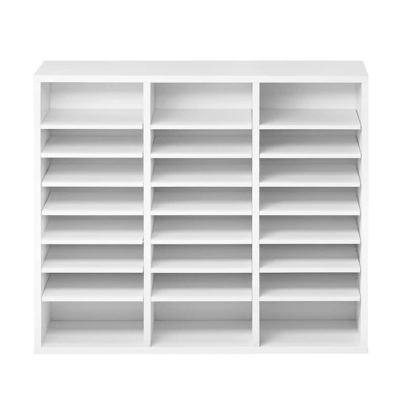 Multi-Purpose Office Literature Organizers with 24 Compartments and Adjustable Shelves Perfect Addition to Any Space