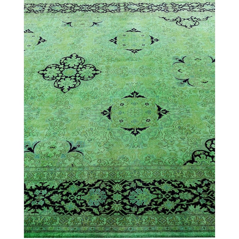 Contemporary Overdyed Wool Hand Knotted Area Rug - 6' 1" x 13' 6"