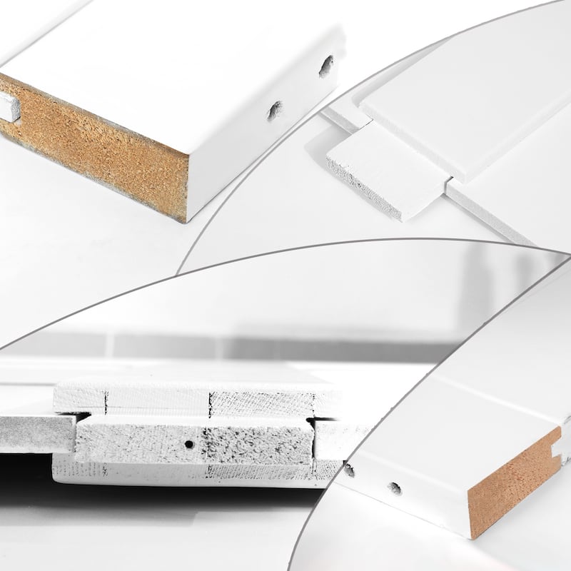 CRAZY ELF Real Primed Door Slab, DIY Panel Door, Modern Interior Door, Water-proof, Pre-Drilled Ready to Assemble