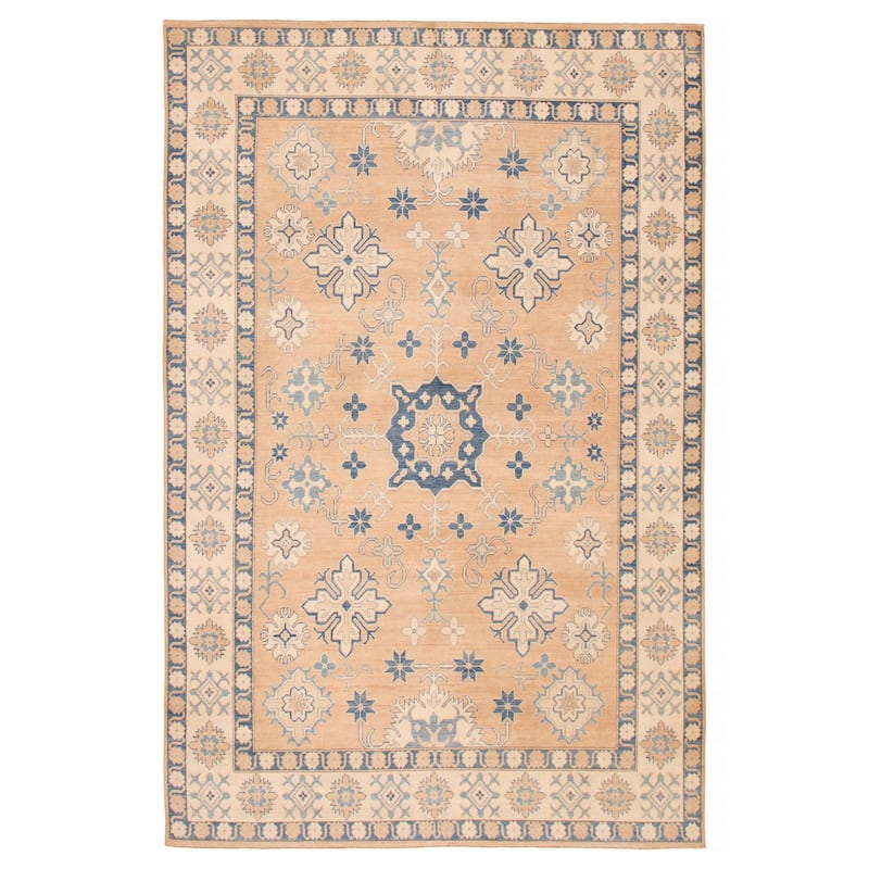 ECARPETGALLERY Hand-knotted Finest Ghazni Tan Wool Rug - 8'5 x 12'8 - Tan - 8'5 x 12'8