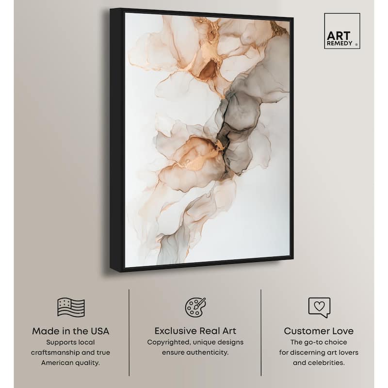 Smoky Gold Drift Canvas by Art Remedy