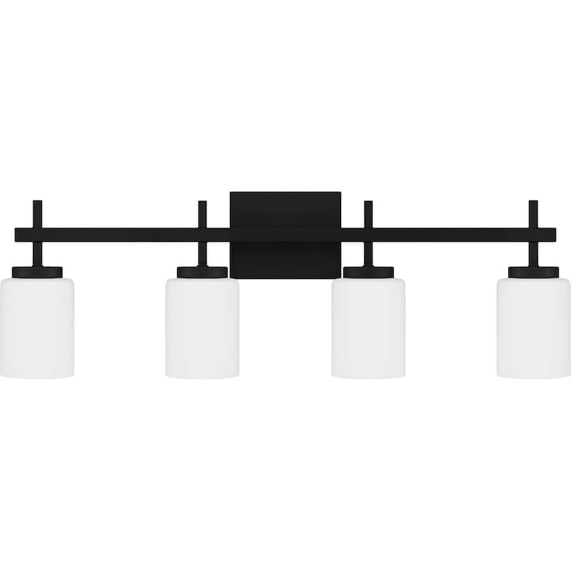 Wilburn 4-Light Integrated LED Matte Black Vanity Light