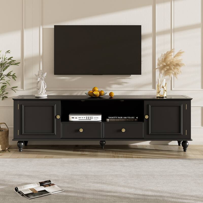 70.9" TV Stand for TVs up to 80", Entertainment Center w/ Storage