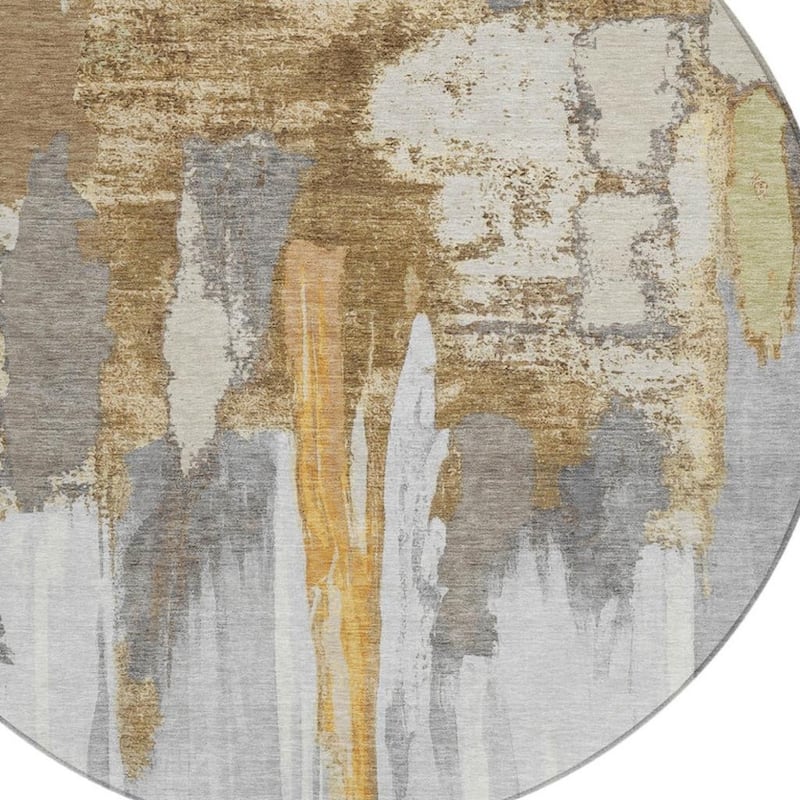 HomeRoots Abstract Transitional Rectangle Outdoor Rug