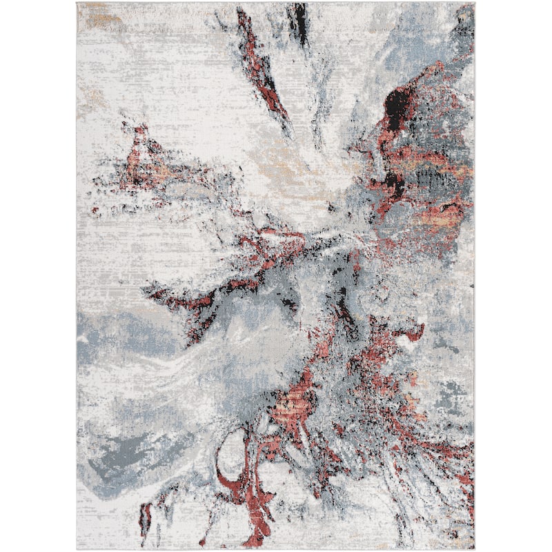 Livabliss Dahlia Abstract Marble Area Rug