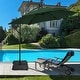 preview thumbnail 5 of 64, Ainfox 10 ft. Patio Offset Solar LED Umbrellas Cantilever Outside Umbrellas with Base