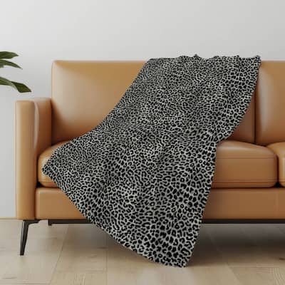 Premium Machine Washable ASB43 Cheetah Print Sherpa Throw Blanket