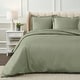 preview thumbnail 32 of 84, Superior 1200 Thread Count Egyptian Cotton Solid or Embroidered Duvet Cover Set Sage - California King