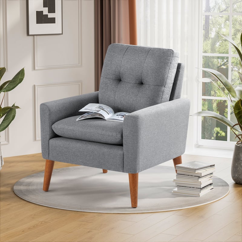 Furniwell Accent Chairs Modern Lounge Chair Mid Century Modern Arm Chair for Living Room and Bedroom