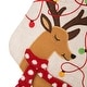 preview thumbnail 41 of 51, Glitzhome 21"L LED Embroidered Linen Reindeer Cat Dog Christmas Stockings