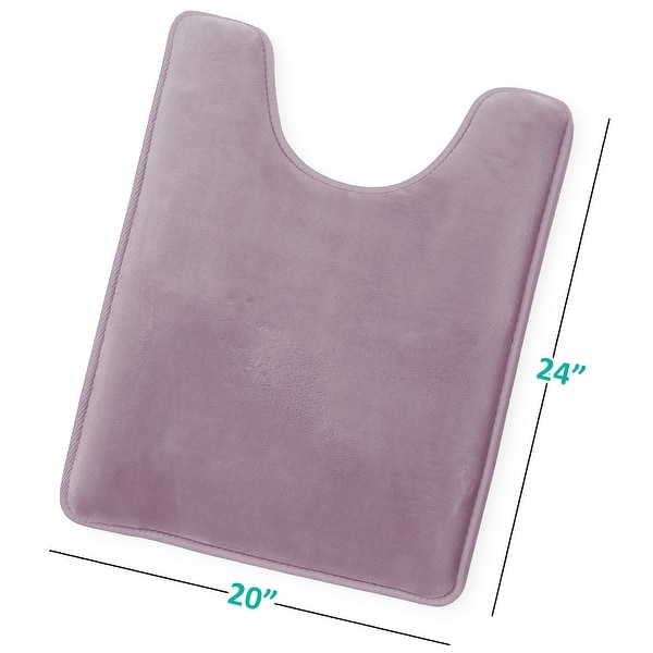 dimension image slide 1 of 58, Clara Clark Ultra Soft Plush Bathroom Rug - Non-Slip, Velvet, Memory Foam Bath Mat - Set of 2