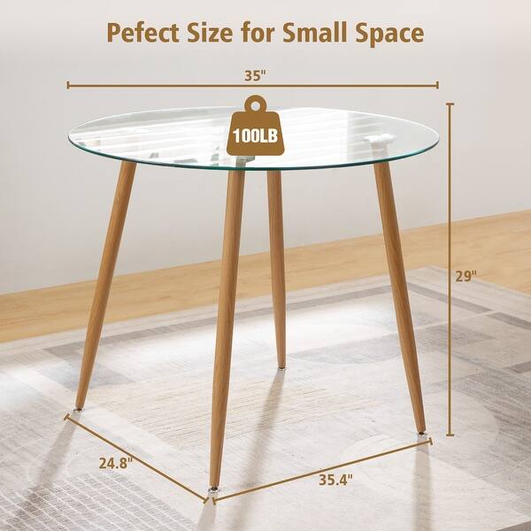 5-Piece Round Glass Dining Table - Bed Bath & Beyond - 35665681