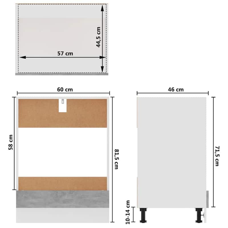 vidaXL Kitchen Cabinet Storage Cupboard Under Sink Organizer Engineered Wood