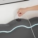 preview thumbnail 5 of 17, VECELO Upholstered Platform Kids Bed Frame with Headboard & LED Lights,Twin Size Bed Set of 2