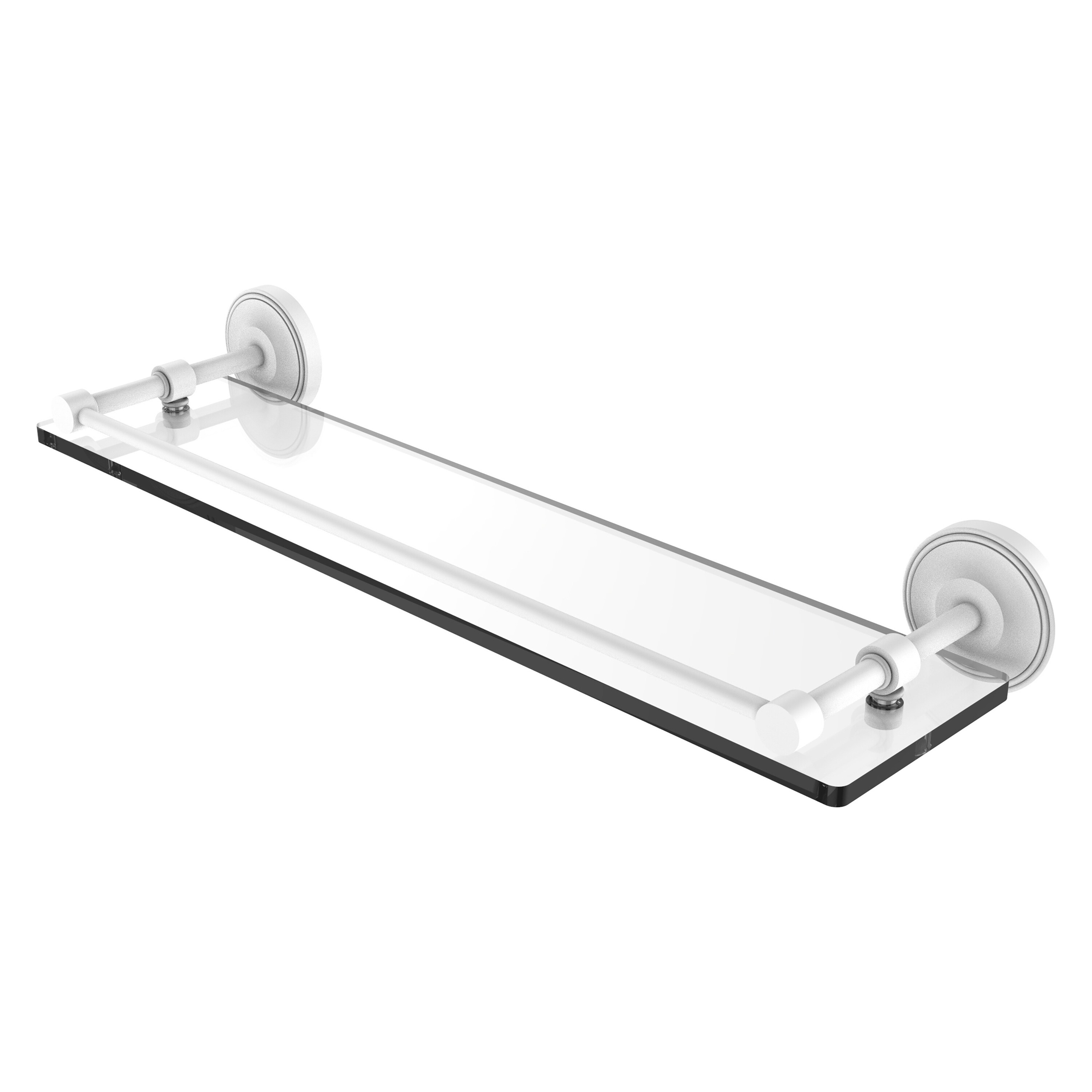 Allied Brass Prestige Regal 16 Inch Tempered Glass Shelf with Gallery Rail