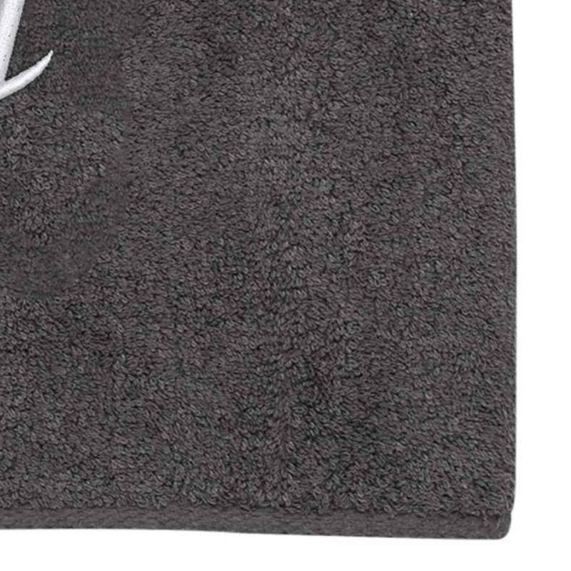 Avanti Linens Granite/Silver Script Monogram Bath Towel Letter J - Bath Towel