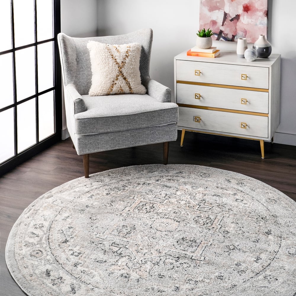 Nuloom Gena Distressed Transitional Medallion Area Rug