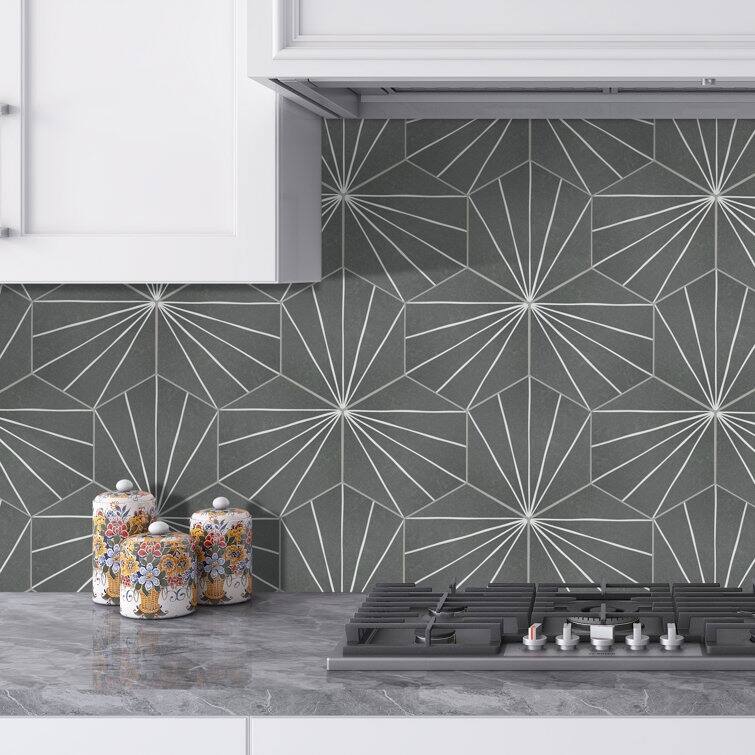 6" x 7" Stone Composite Peel & Stick Mosaic Tile (45 PCS)