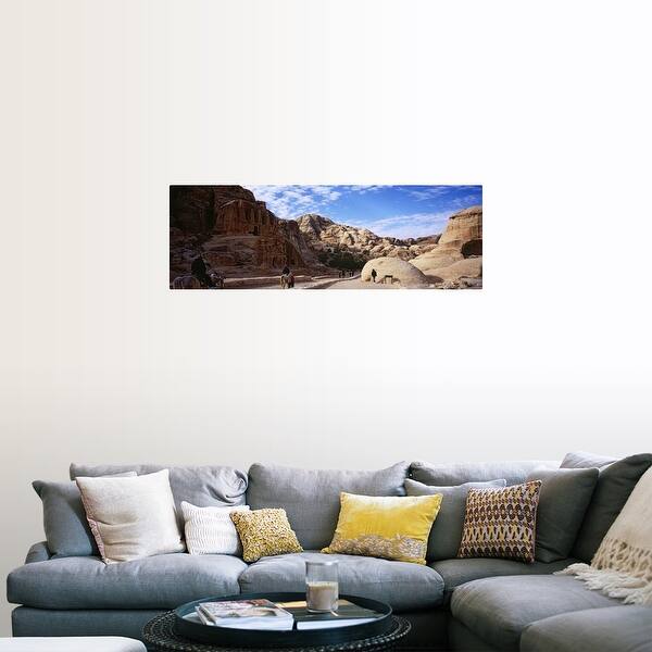 Shop Tourists Walking Through Ancient Structures Jordan Poster Print Overstock 16876754