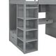 preview thumbnail 30 of 28, Twin Size Loft Bed w/Wardrobe, Built-in Desk, Wooden High Loftbed Frame w/4 Shelves Bookcase, 4 Drawers for Kids Teens Bedroom