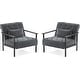 preview thumbnail 5 of 46, MCombo set of 2 Modern Accent, Ergonomics Lounge Chair for Living Room, Chenille, HQ417