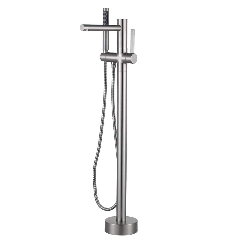 WOWOW Freestanding Bathtub Faucet with Handheld Shower in Modern