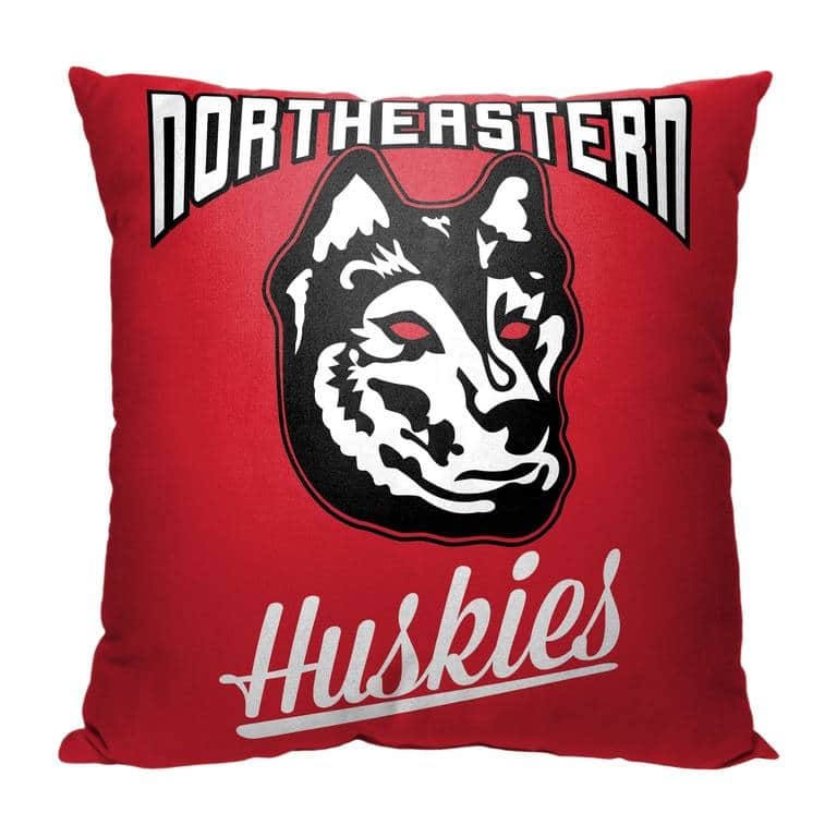 NCAA CAA Alumni 18 Inch Throw Pillow - 18" x 18" - Northeastern Huskies