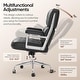 preview thumbnail 4 of 8, Black Mid-Back Executive Office Chair With Aluminum Alloy Frame